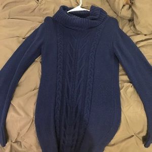 Large Blue Cowl Neck Sweater Dress - G by Guess